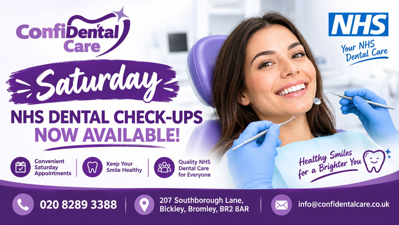 Saturday NHS Dental Check-ups Now Available!